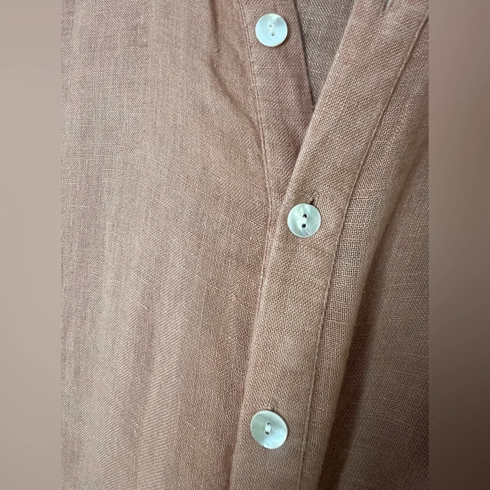 Monday Swimwear LINEN Shirt Barcelona Tunic Crinkled Linen Oversized Beach Shirt